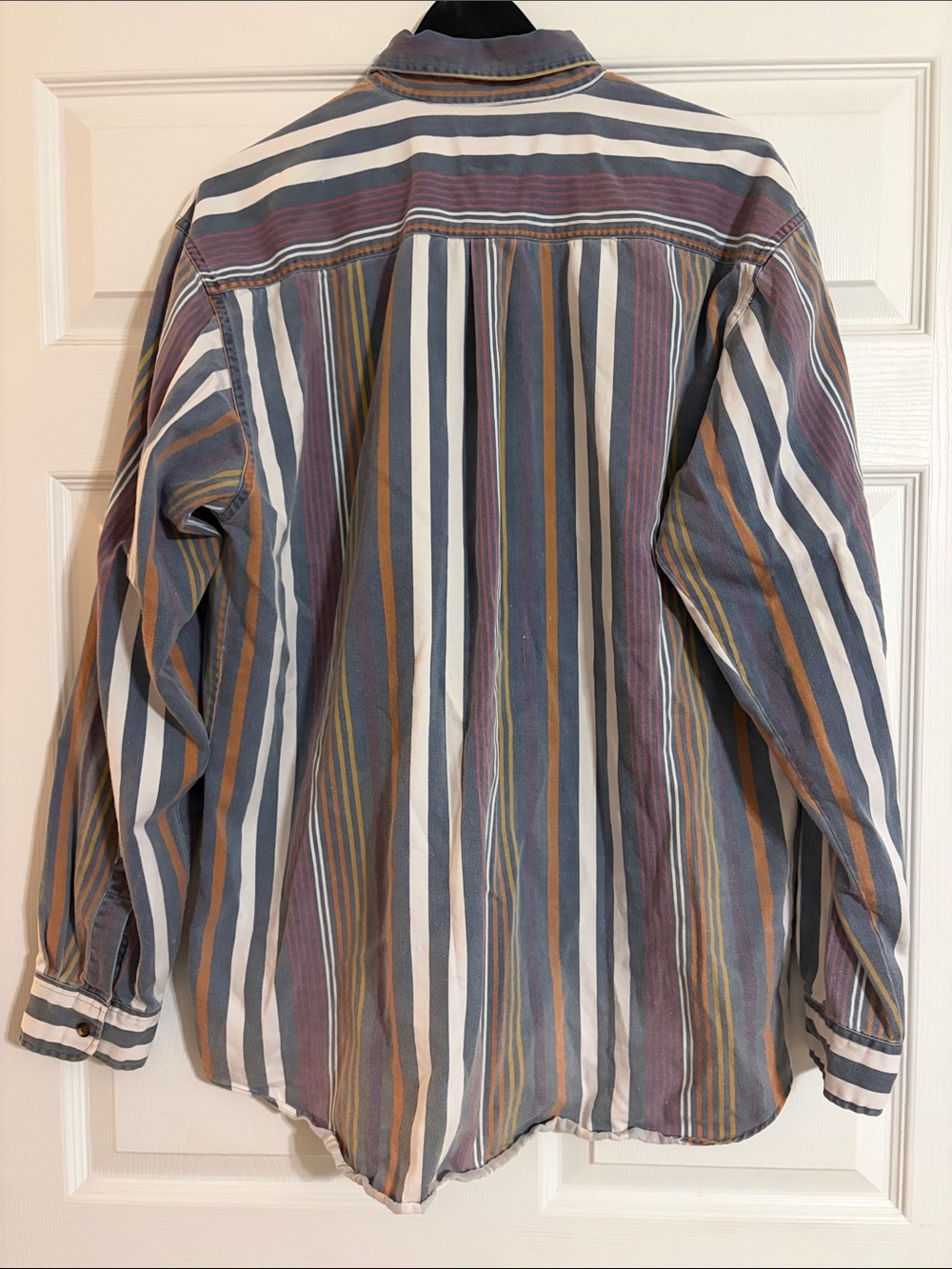 Vintage Hot Gossip Multi-Color Vertical Stripe Button Down Shirt - Picture 5 of 6